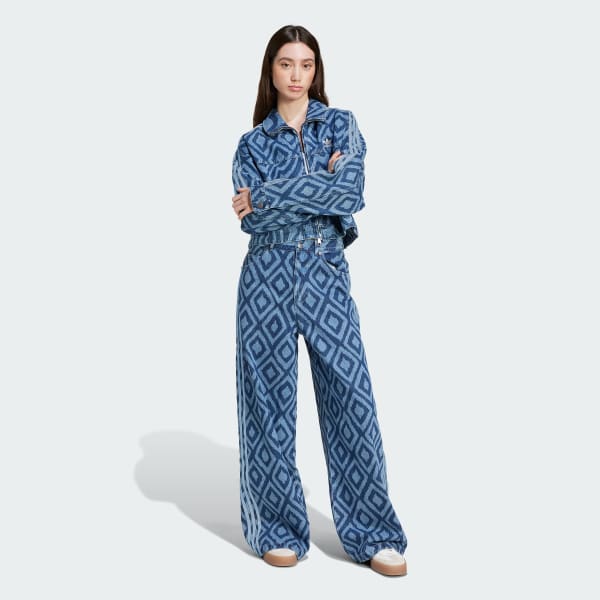 Denim track pants womens discount