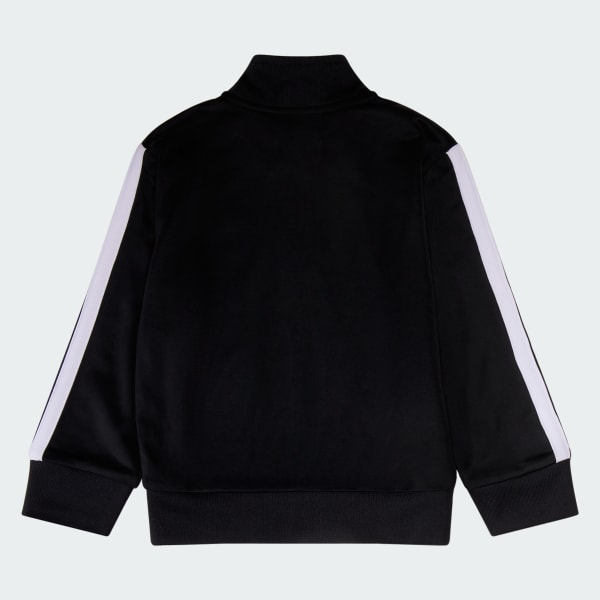 Black 2-Piece Long Sleeve Essential 3-Stripe Track Set

