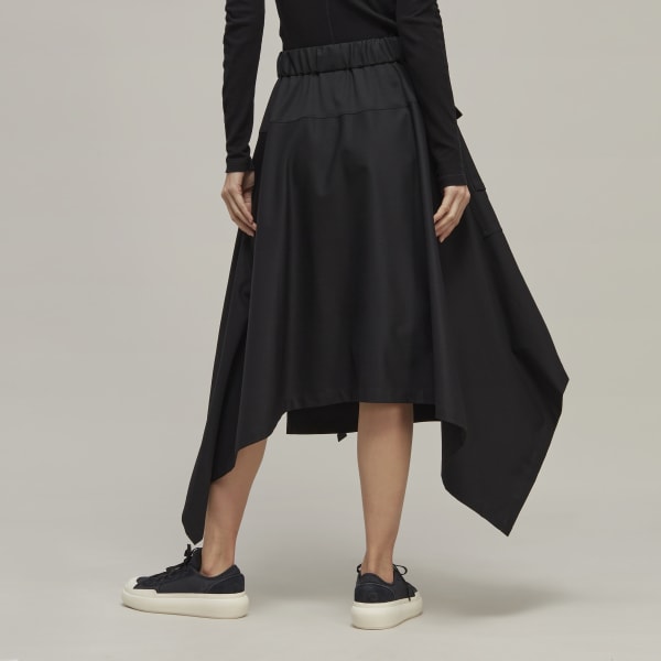 Black Y-3 Refined Wool Skirt