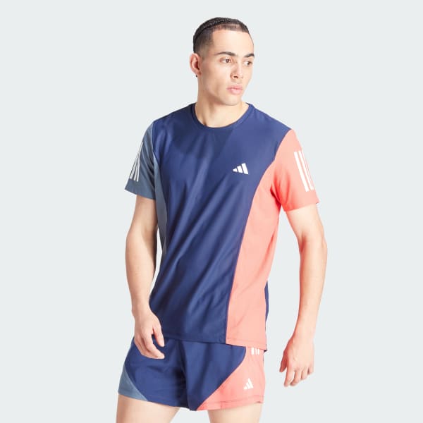 Azul Camiseta Own The Run Colorblock