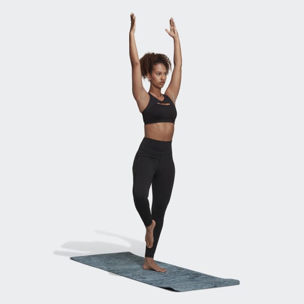 Μαύρο CoreFlow Studio Medium-Support Yoga Wind Bra TG475