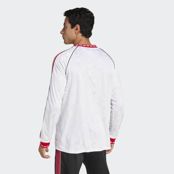 adidas マンチェスターユナイテッド　長袖襟付き　3ライン　2ＸＬ マンチェスター・ユナイテッド-