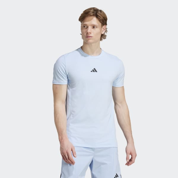 adidasTシャツ グンゼ adidasメンズワイドシルエットメッシュ左胸ロゴTシャツ