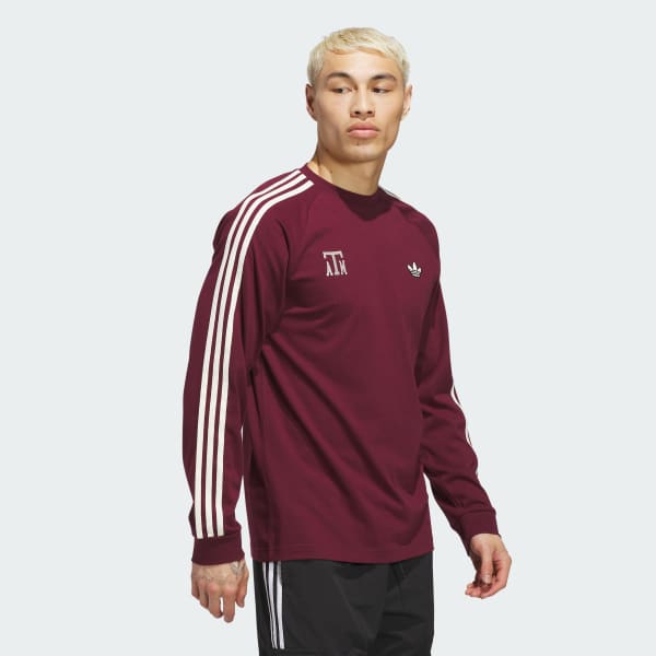 Texas A&M Aggies x Originals Jersey Cotton 3-Stripes Long Sleeve Tee