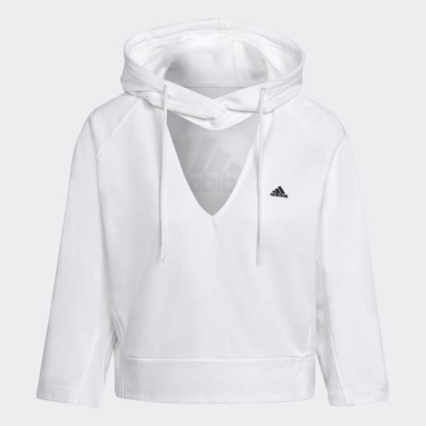 Beyaz adidas Sportswear Summer Kapüşonlu Üst KO322