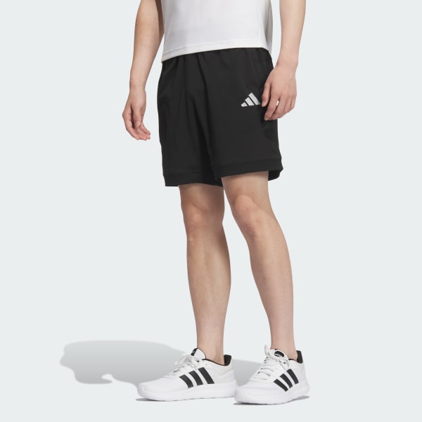 ブラック アディダスアダプテーション レギュラーフィット ダブルニットショーツ