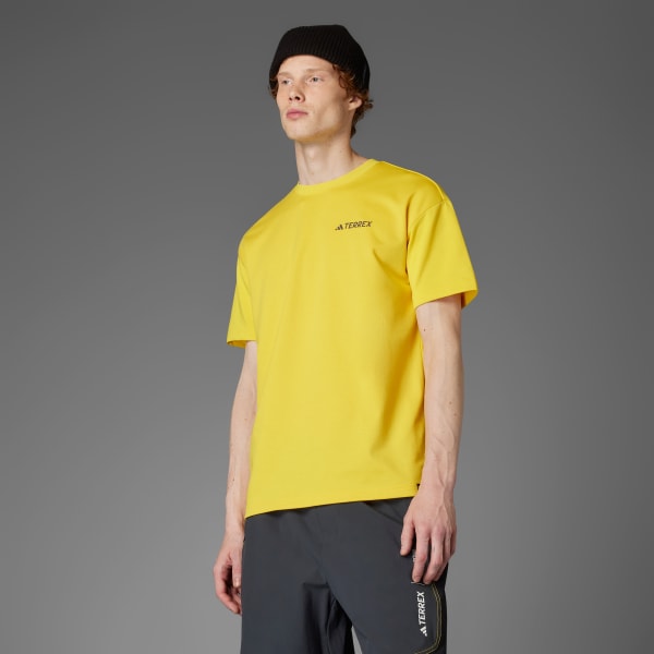 สีเหลือง เสื้อยืดพิมพ์ลาย adidas National Geographic UF AEROREADY