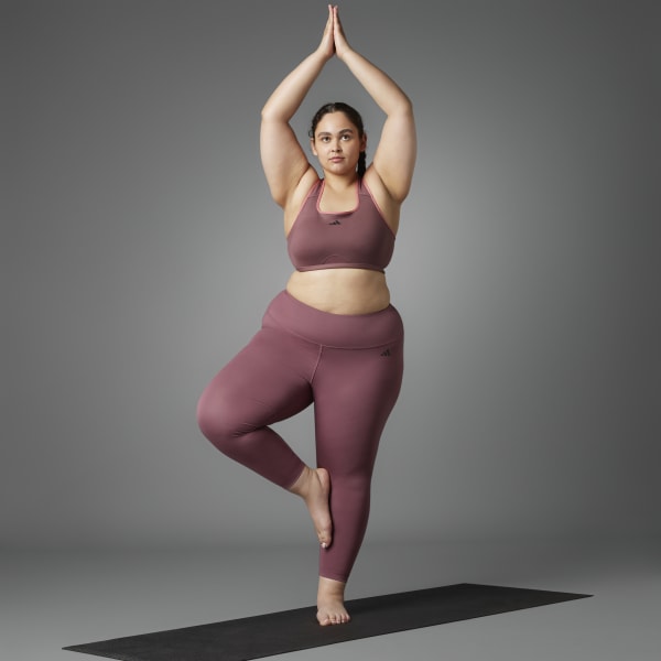Burgundy Authentic Balance Yoga Medium-Support Plus Size bh DRI88