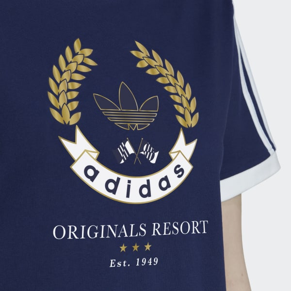 US | Tee Women\'s - adidas Graphic Blue Crest adidas Lifestyle |