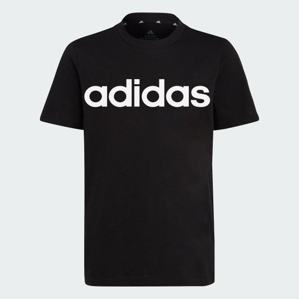 Negro Polera Essentials Logo Lineal Algodón