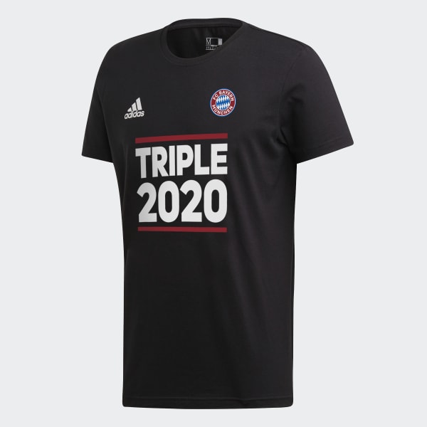 Adidas Fc Bayern Triple Winner Tee Black Adidas Uk