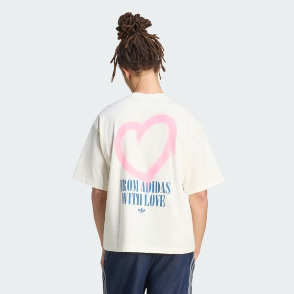Blanco CAMISETA ESTAMPADA V-DAY BIG HEART GRAPHIC