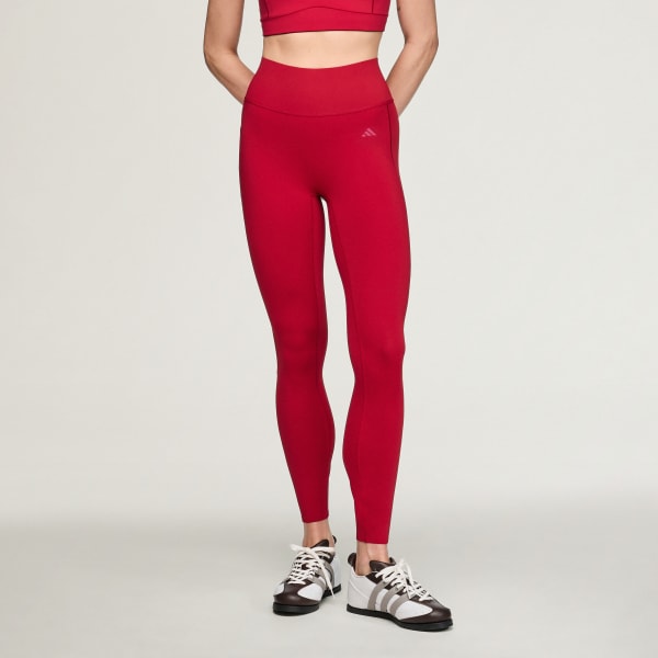 Burgundy adidas x entire studios Optime Training 7/8 Leggings