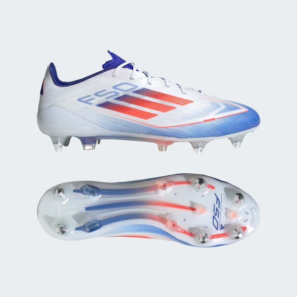 Adidas F50 Elite FG Firm Ground Soccer Cleats White/Red/Blue / 13