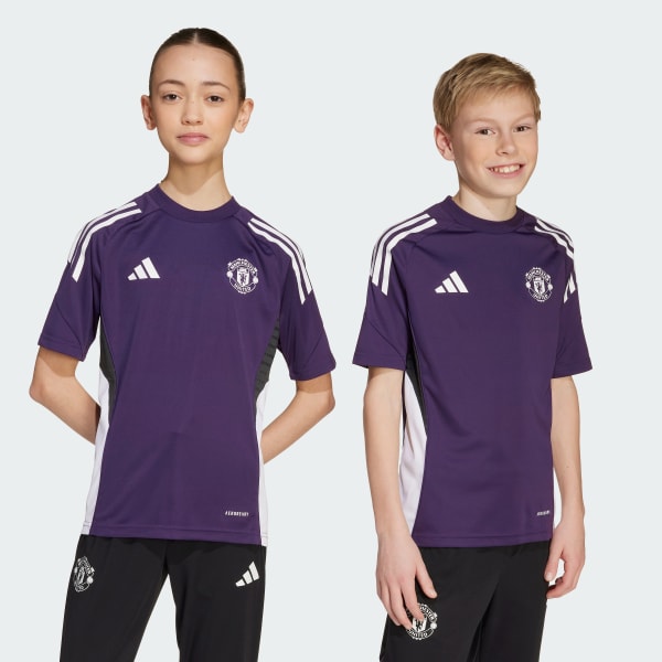 paars Manchester United Tiro 25 Competition Training Voetbalshirt Kids