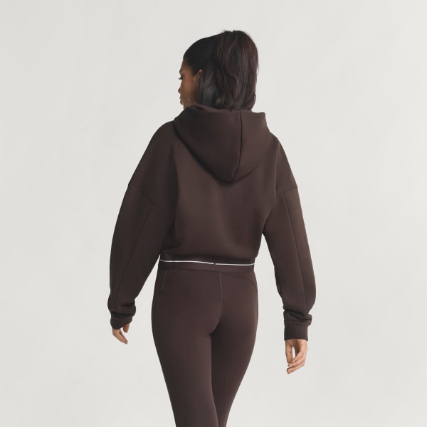 Brun Hyperglam Hoodie i crop-modell