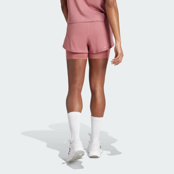 ruzová Šortky Own the Run 3-Stripes Allover Print