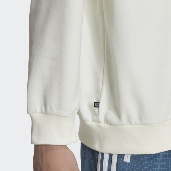 Bialy adidas Adventure Winter Crewneck Sweatshirt SW219
