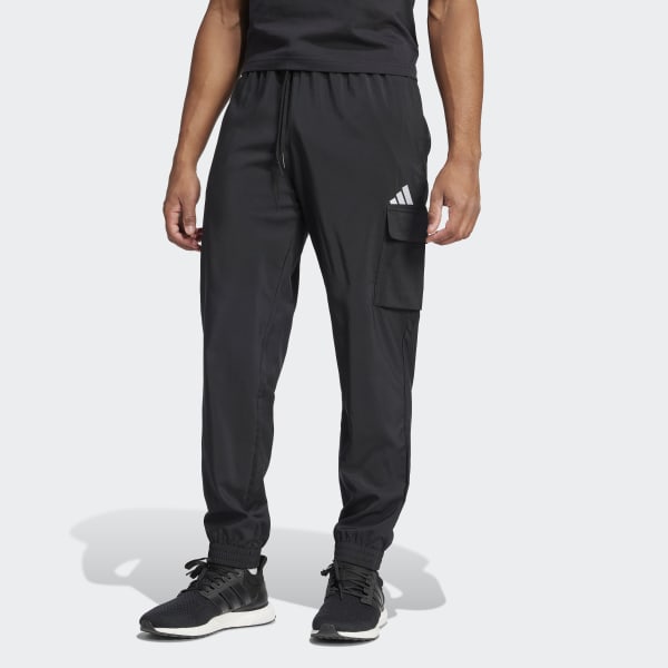 [ADIDAS] カーゴパンツ フリース エッセンシャル ブラック セール】アディカラー クラシックス スリーストライプス カーゴ