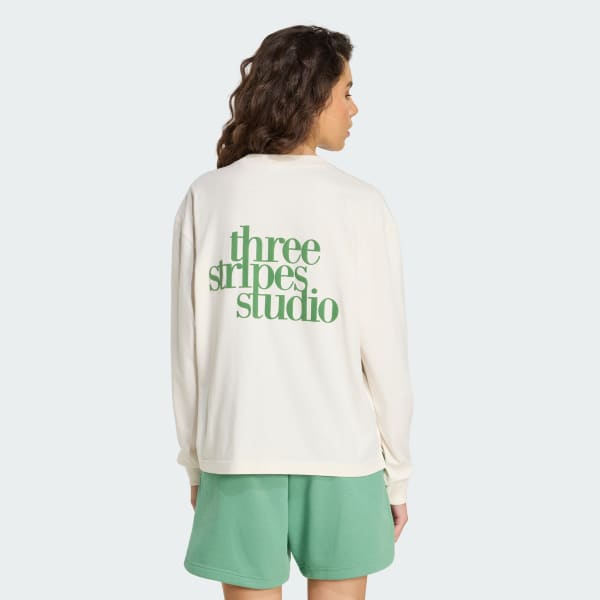 Blanco CAMISETA MANGA LARGA 3 STRIPES STUDIO BOYFRIEND