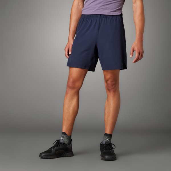 Blue Workout Knurling Shorts