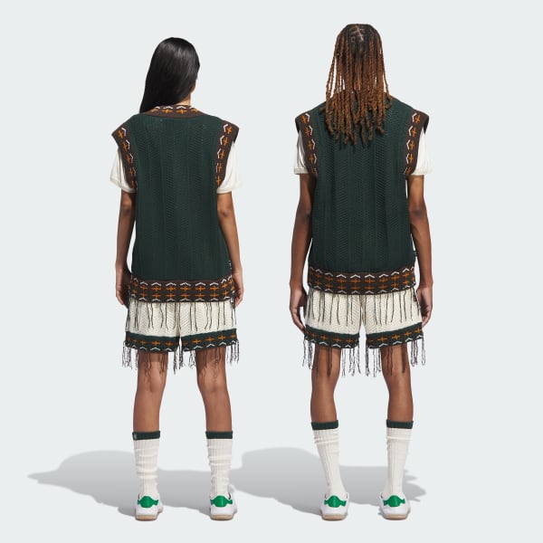 vert Veste sans manches Clot Crochet by Edison Chen