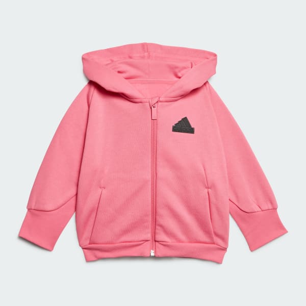 Pink adidas outlet hoodie kids