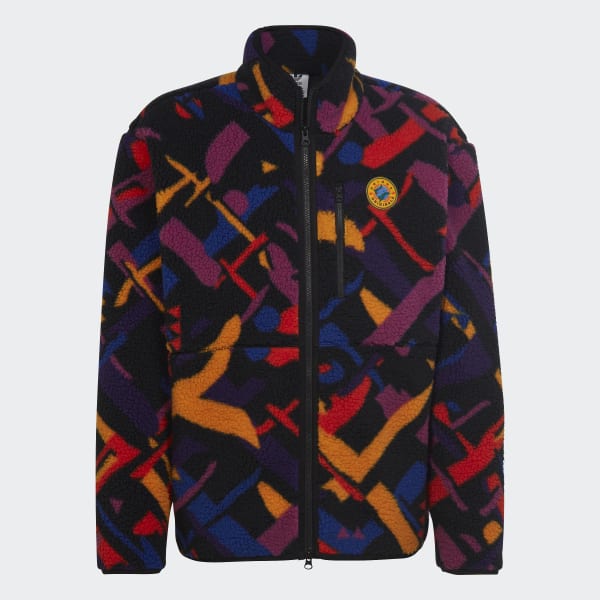 Multicolour Wander Hour Full-Zip Printed Fleece Jacket EKL13