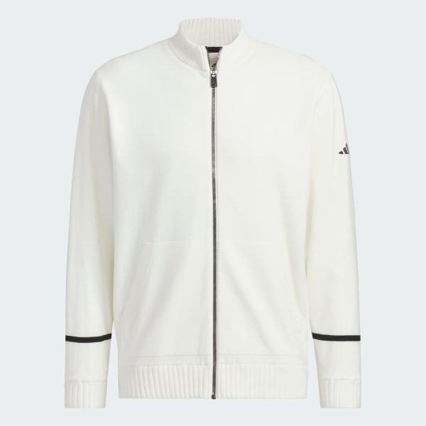 White 방풍 안감 풀집 니트 스웨터