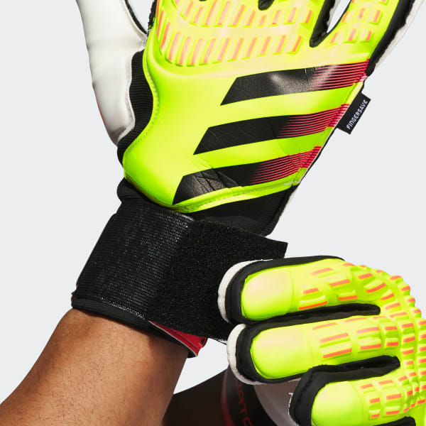 Yellow Predator Match Fingersave Goalkeeper Gloves