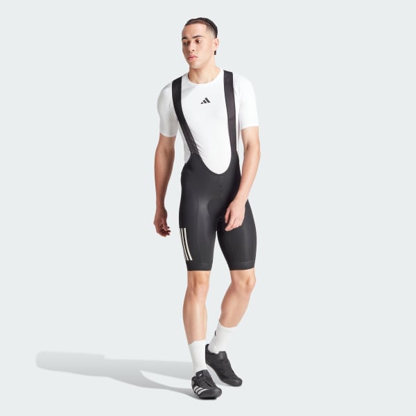 Svart Essentials 3-Stripes Padded Cycling Bib Shorts