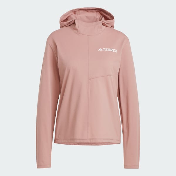 Pink Terrex Multi Climacool Hooded Long Sleeve Top