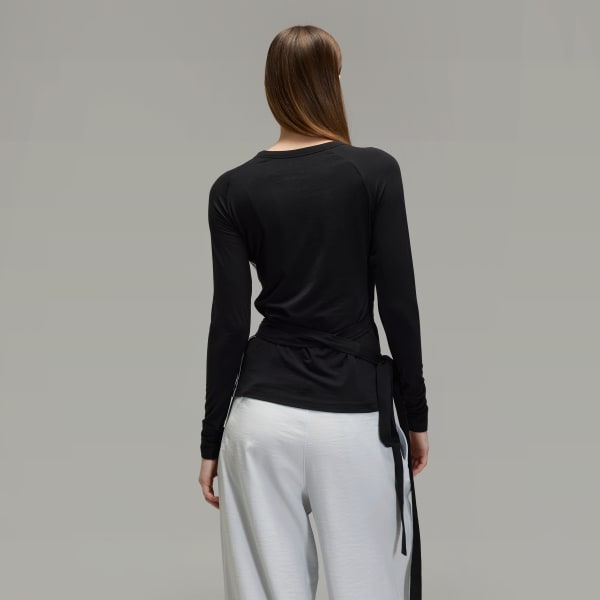 Black Y-3 Long Sleeve Long-Sleeve Top