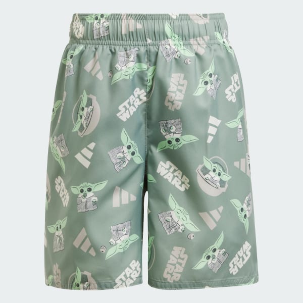 Green ADIDAS X STAR WARS MANDALORIAN SWIM SHORTS 5 INCH