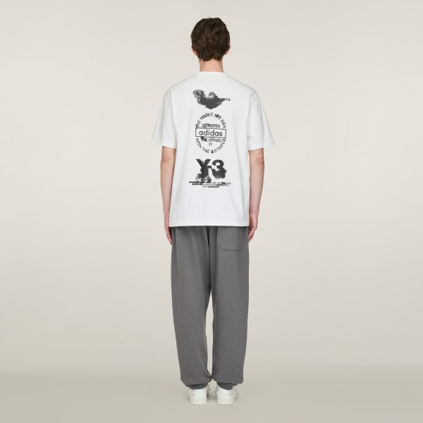 Hvid Y-3 Graphic Short Sleeve T-shirt
