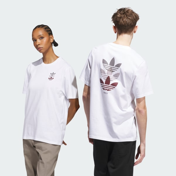 Blanco Polera Skateboarding Triple Trifolio