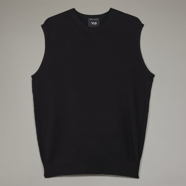 Y-3 アディダス ベスト GK4374 M CH1 FLE VEST アディダス Y-3 GRAPHIC KNIT VEST - ブラック | アディダス