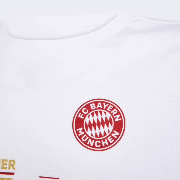 Hvid FC Bayern Championship Winner T-shirt til unge