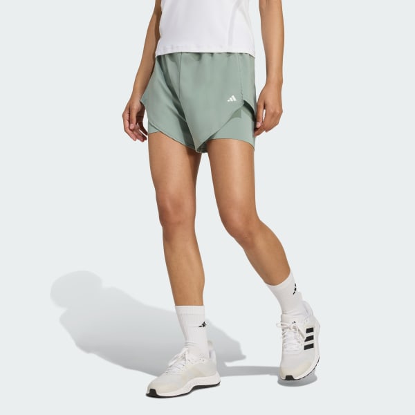 mau-xanh-la Quần Short 2 trong 1 dành cho Tập Luyện