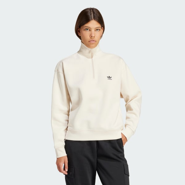 Essentials Sweatshirt met Halflange Rits