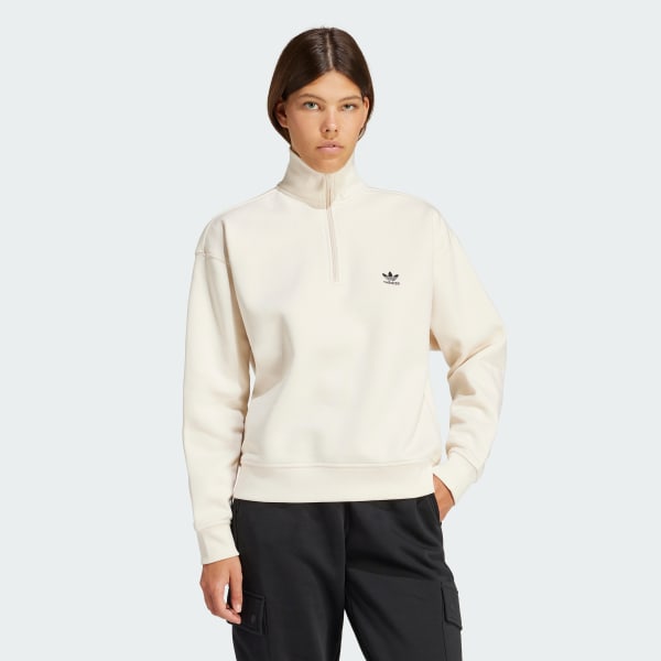 Blanc Sweat-shirt 1/2 zip Essentials