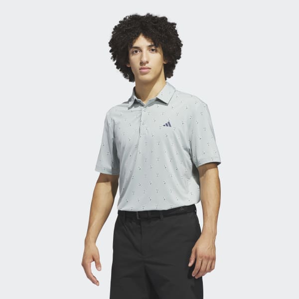 ultimus Offset Button Polo Shirt グレー 半袖 adidas ULTIMATE365 ESSENCE PRINT CLIMACOOL POLO SHIRT - Green