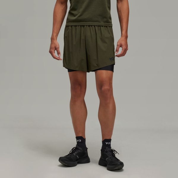 adidas Y-3 Running Shorts with Tights - Green | Free Shipping with adiClub  | adidas US