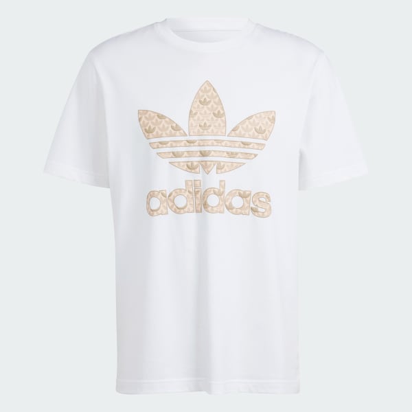 Blanco Playera Estampada Classic Monogram 
