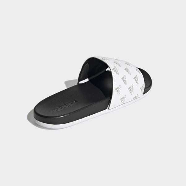 White Adilette Comfort Slides CBY96