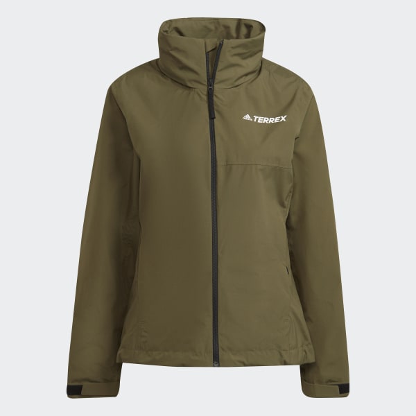 Groen Terrex Multi RAIN.RDY Primegreen Dubbellaags Regenjack