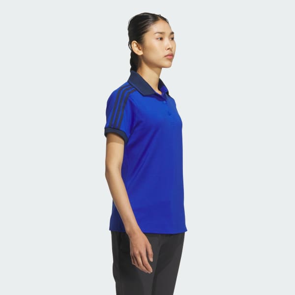 Blue 3-Stripes HEAT.RDY Short Sleeve Polo Shirt
