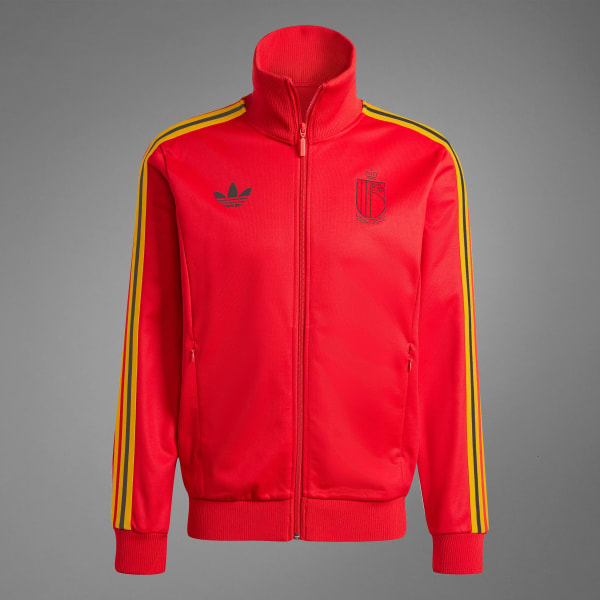 adidas Belgium Beckenbauer Track Top Red Free Delivery adidas UK