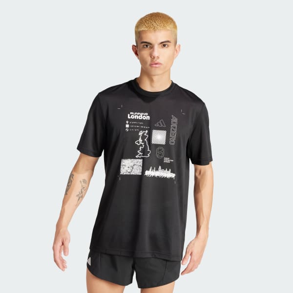 adidas Running Adizero City Series Graphic Tee Black adidas