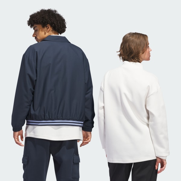 Hvit Basketball Mock Neck Overdel (unisex)